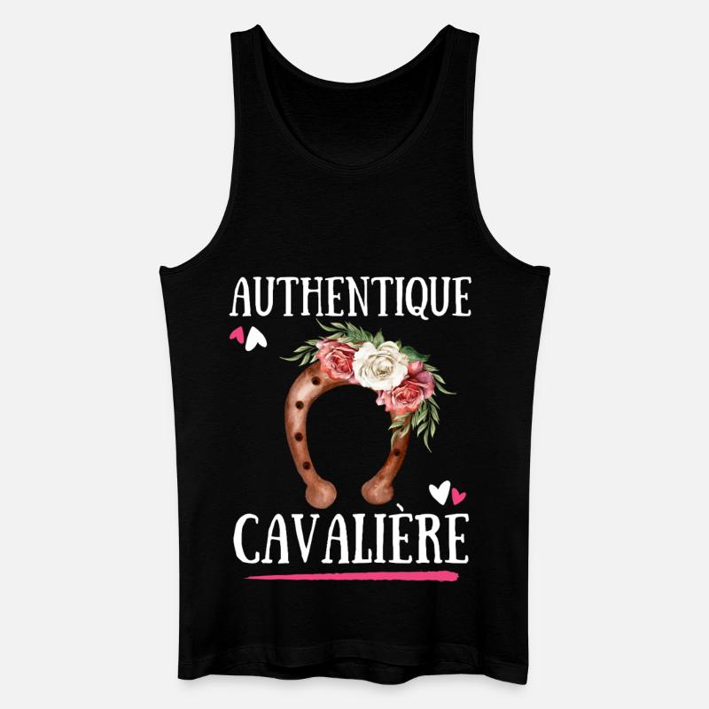 Authentischer Cavaliere - Männer Bio Tank Top - Schwarz
