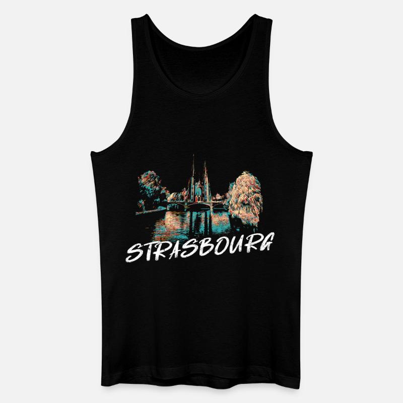 Straßburger Münster – Illustration - Männer Bio Tank Top - Schwarz