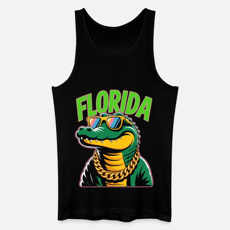 Florida Alligator - Männer Bio Tank Top - Schwarz