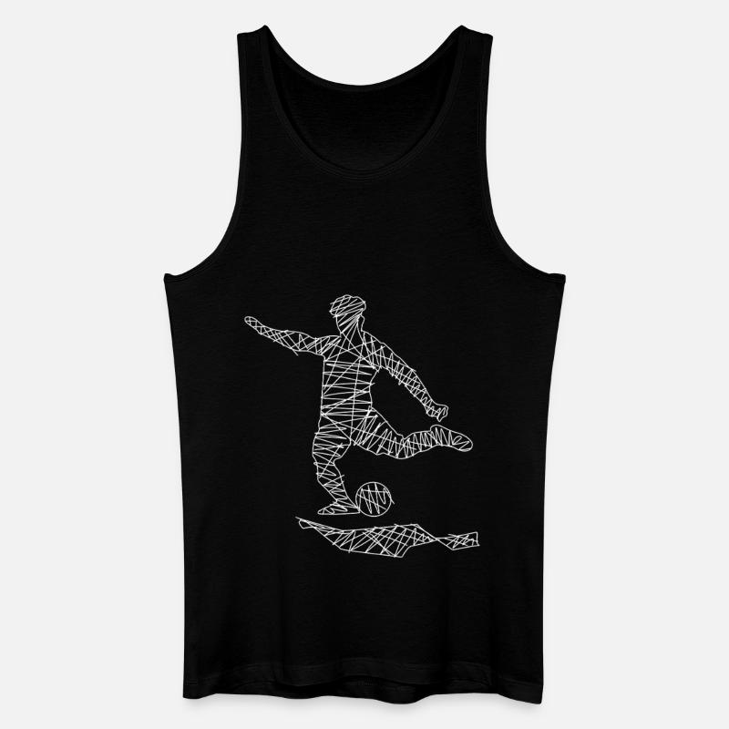 Fussball - Männer Bio Tank Top - Schwarz