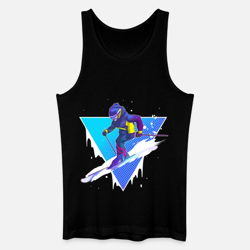 Ski - Männer Bio Tank Top - Schwarz