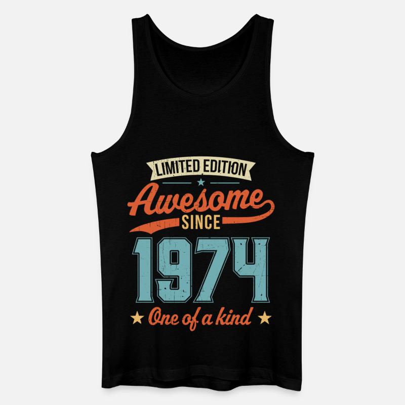 Genial seit 1974 - Männer Bio Tank Top - Schwarz
