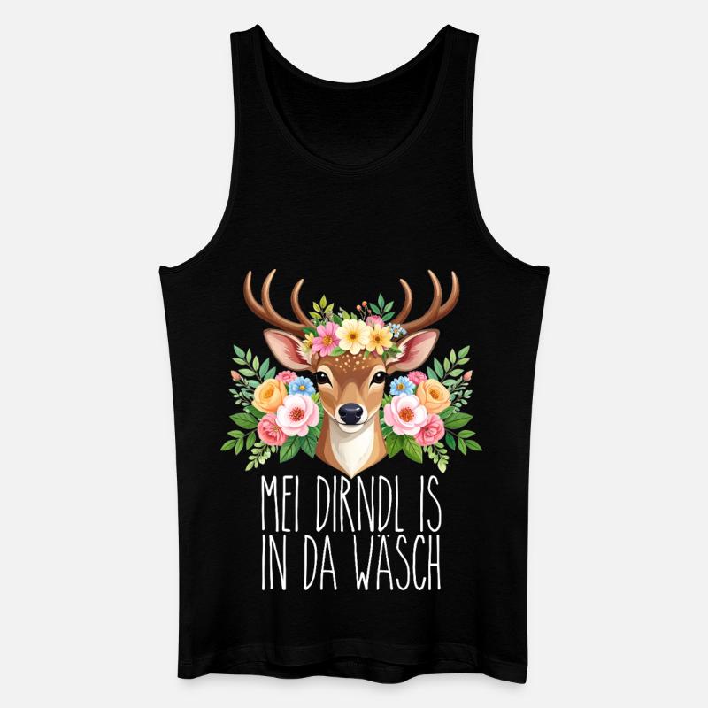 Mei Dirndl is in da Wäsch - Männer Bio Tank Top - Schwarz