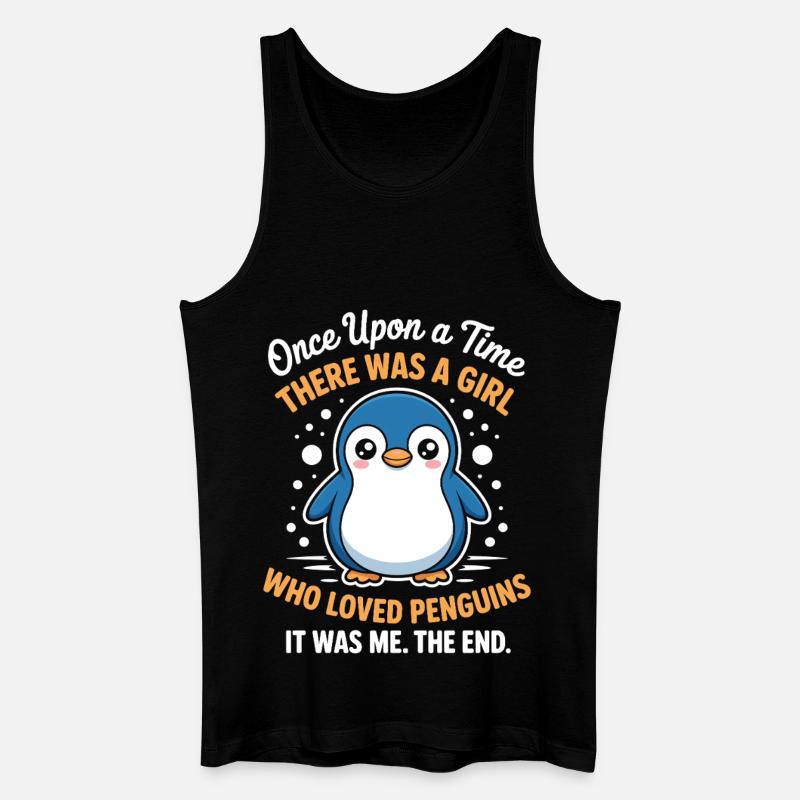 Pinguin süßer Spruch - Männer Bio Tank Top - Schwarz
