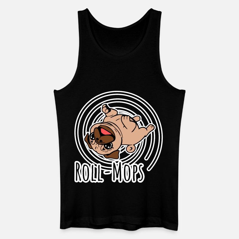 Rolling Pug - A Rolling Pug - Men’s Organic Tank Top - black