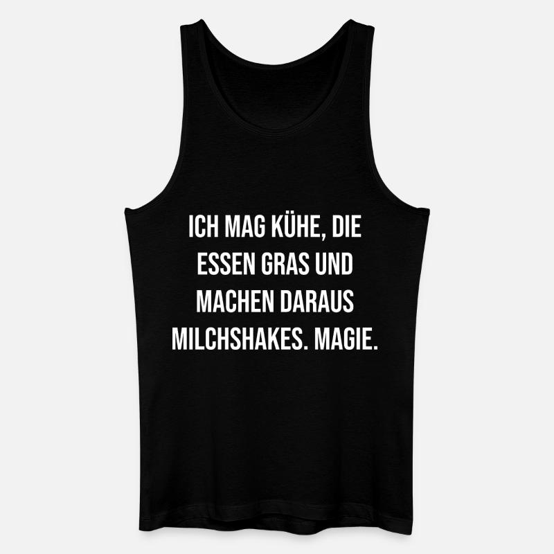 Cows Eat Grass Magic Milkshakes - Men’s Organic Tank Top - black