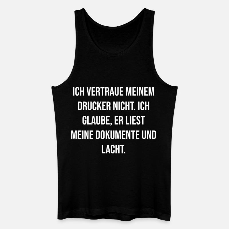 Printer's joke – document joke - Men’s Organic Tank Top - black