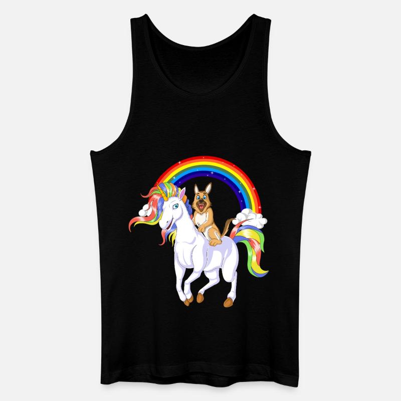Deutscher Schäferhund Einhorn - Männer Bio Tank Top - Schwarz
