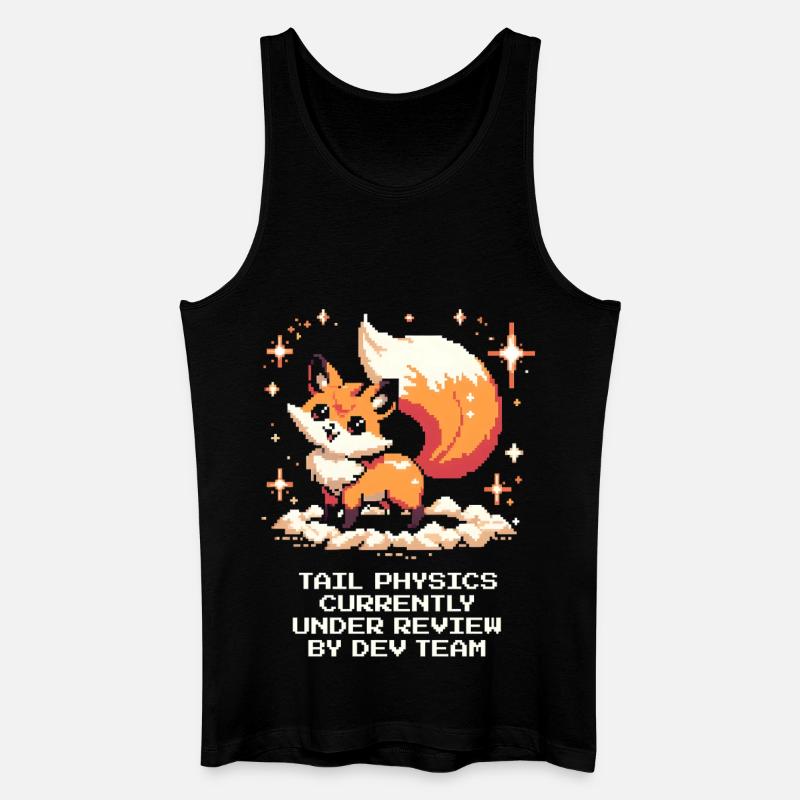 Schwanzphysik wird geprüft | Fuchs, Dev-Team - Männer Bio Tank Top - Schwarz