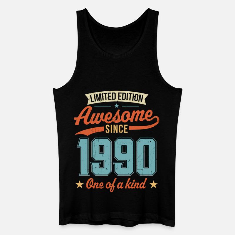 Genial seit 1990 - Männer Bio Tank Top - Schwarz