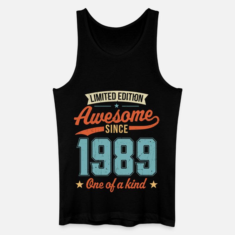 Genial seit 1989 - Männer Bio Tank Top - Schwarz