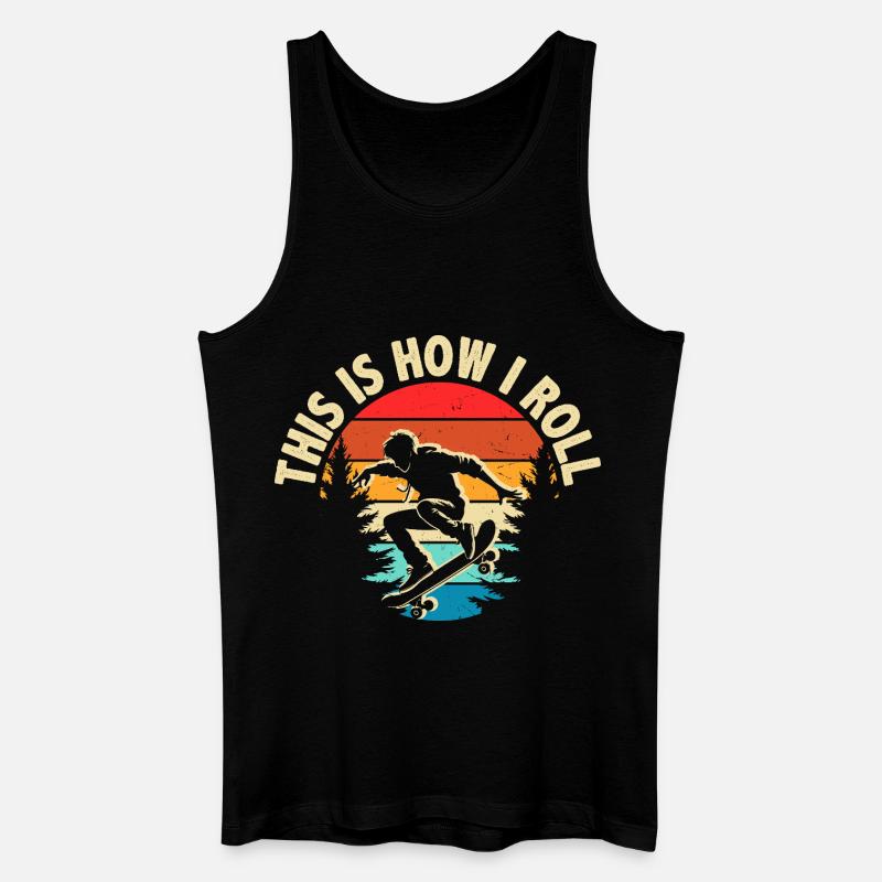 This Is How I Roll Skateboard - Männer Bio Tank Top - Schwarz