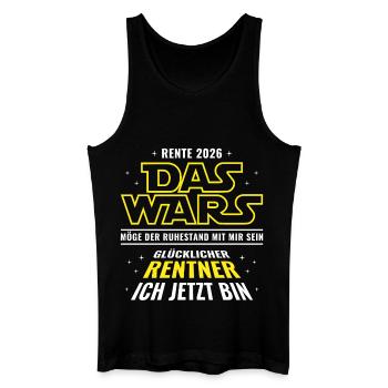 Rente 2026 Das wars - Glücklicher Rentner ich bin - Männer Bio Tank Top - Schwarz - Vorne
