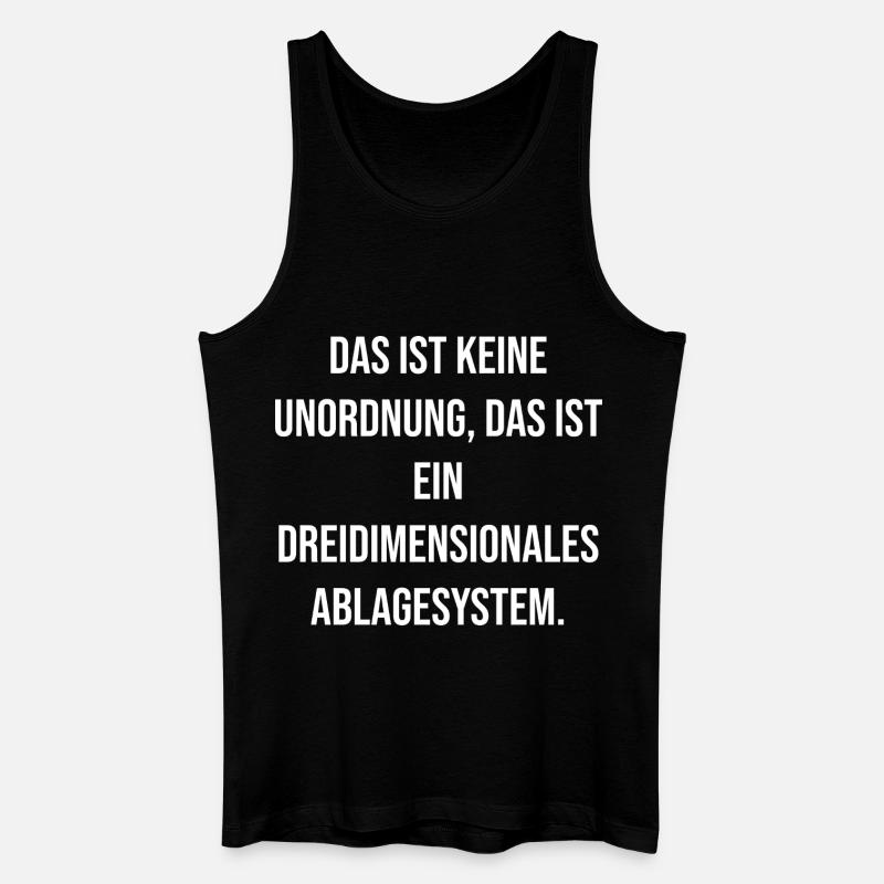 Three-dimensional filing system Spruch - Men’s Organic Tank Top - black