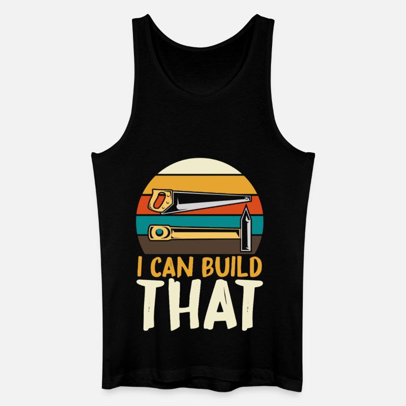 Ich kann das bauen DIY - Männer Bio Tank Top - Schwarz