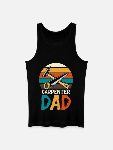 Carpenter Father Retro Tools - Men’s Organic Tank Top - black