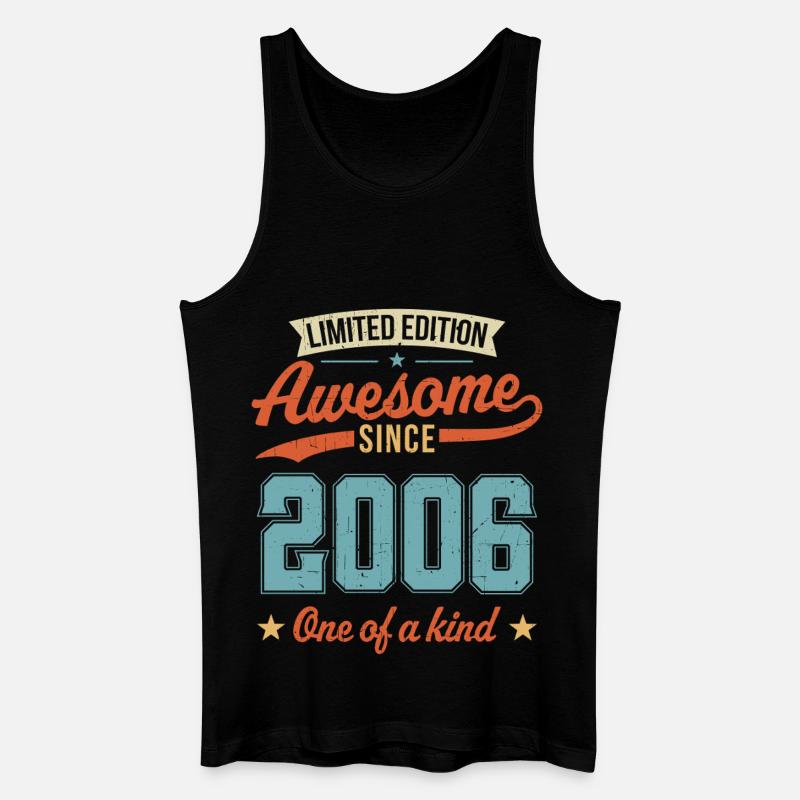 genial seit 2006 - Männer Bio Tank Top - Schwarz