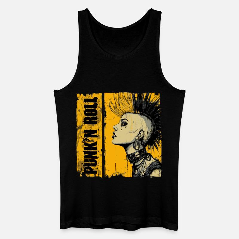 Punk'n Roll Mädchen  - Männer Bio Tank Top - Schwarz