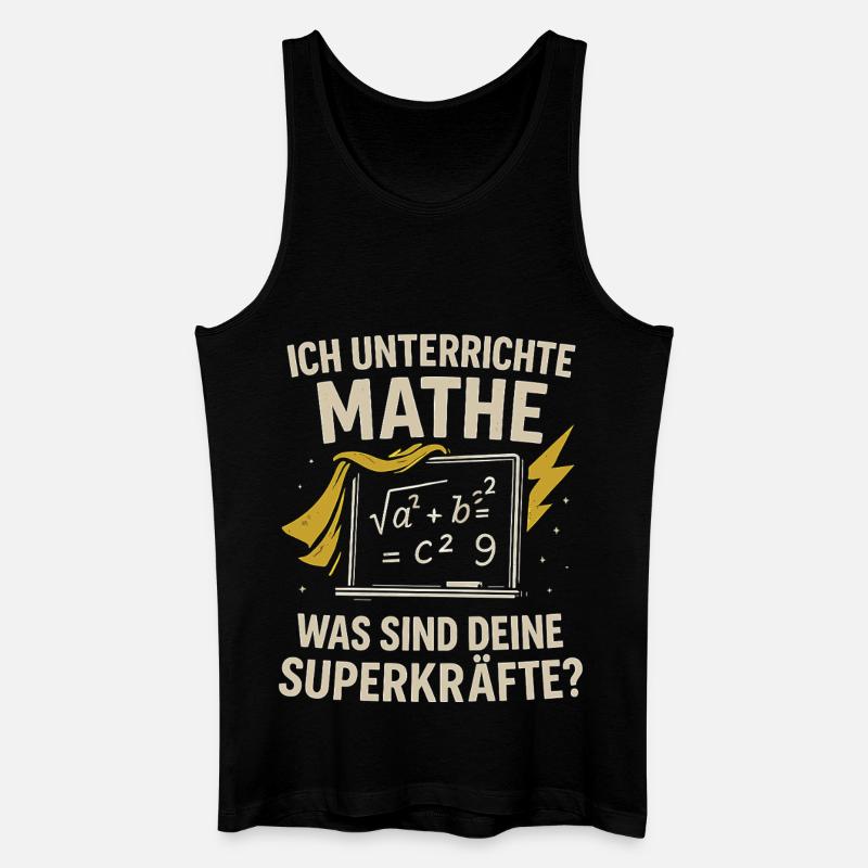I teach math – your superpowers? - Men’s Organic Tank Top - black