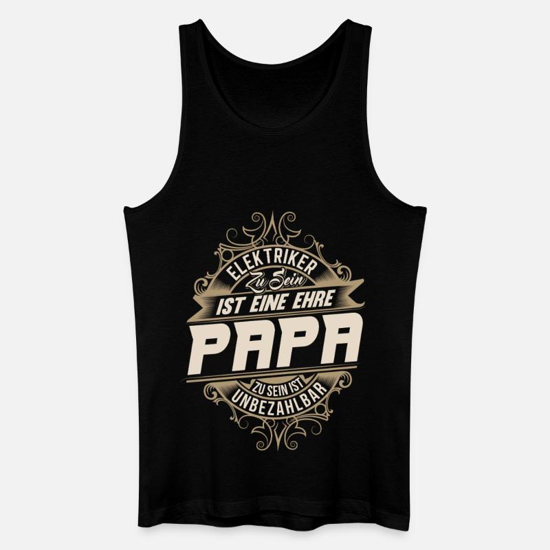 Elektriker Papa - Männer Bio Tank Top - Schwarz
