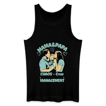 MUM & DAD CHAOS CREW - Men’s Organic Tank Top - black - Front
