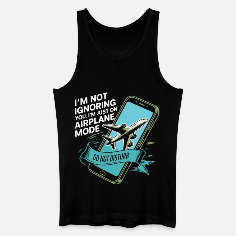 Flugmodus Humor Illustration - Männer Bio Tank Top - Schwarz