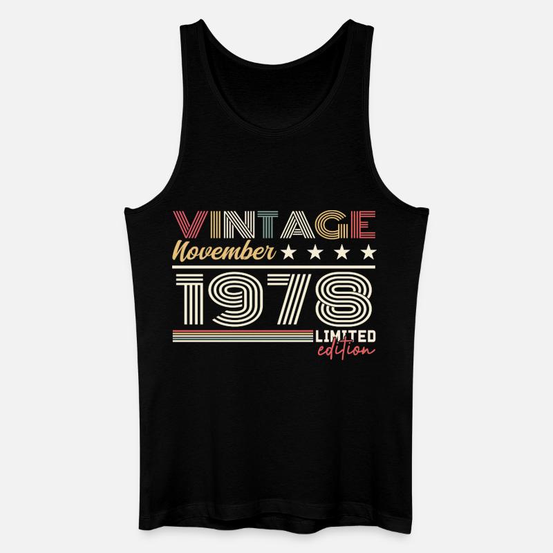 November 1978 - Männer Bio Tank Top - Schwarz