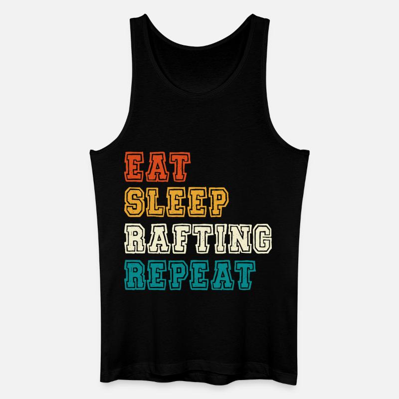 Manger dormir Rafting Répéter - Débardeur bio Homme - noir