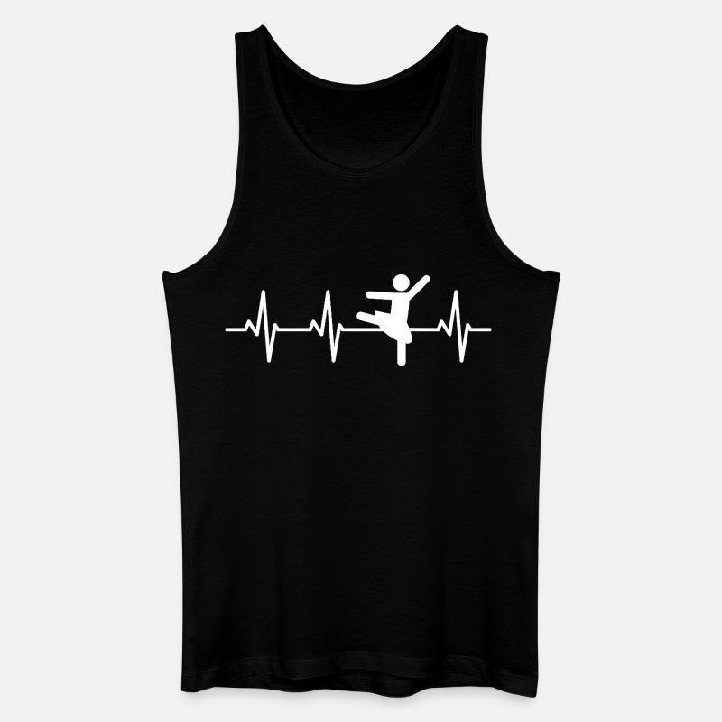 Cardiogramme de danseuse de ballet - Débardeur bio Homme - noir