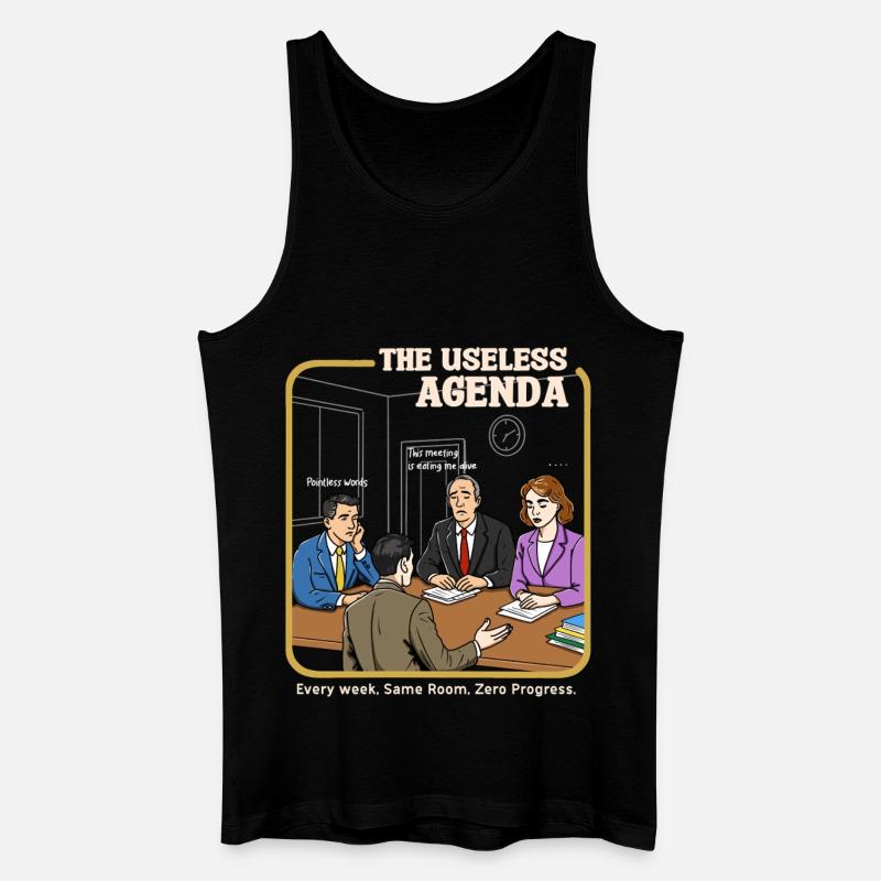 Die nutzlose Agenda - Männer Bio Tank Top - Schwarz