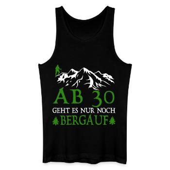AB30 Geburtstag Geht Es Nur Noch Bergauf - Männer Bio Tank Top - Schwarz - Vorne