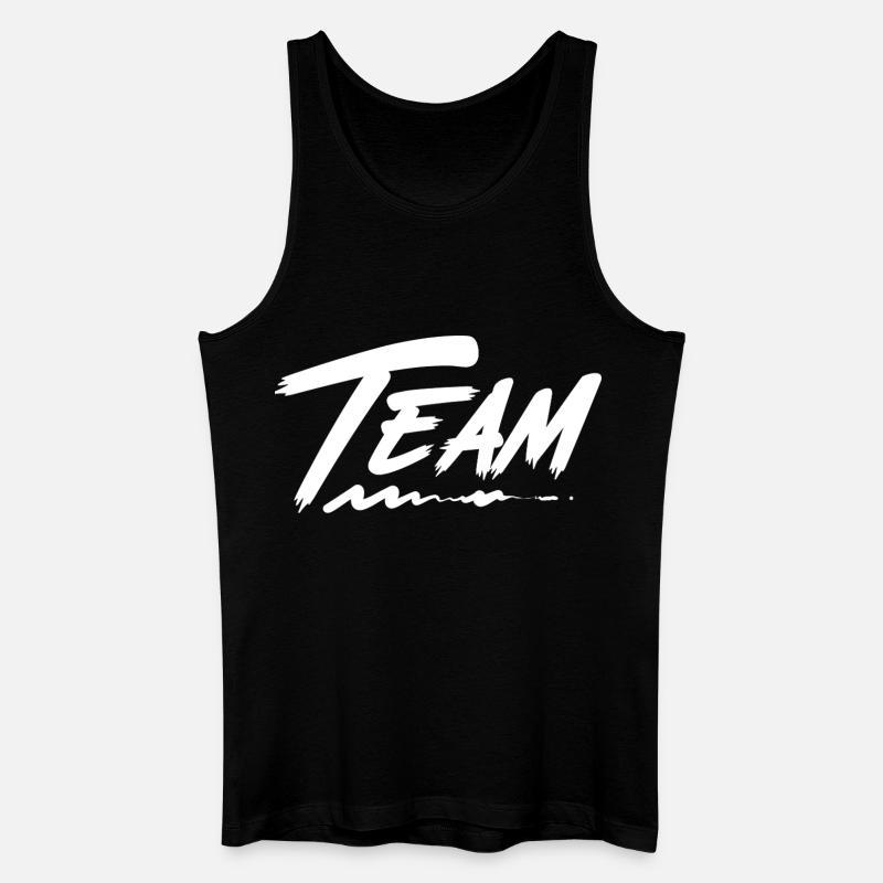 Team  - Männer Bio Tank Top - Schwarz