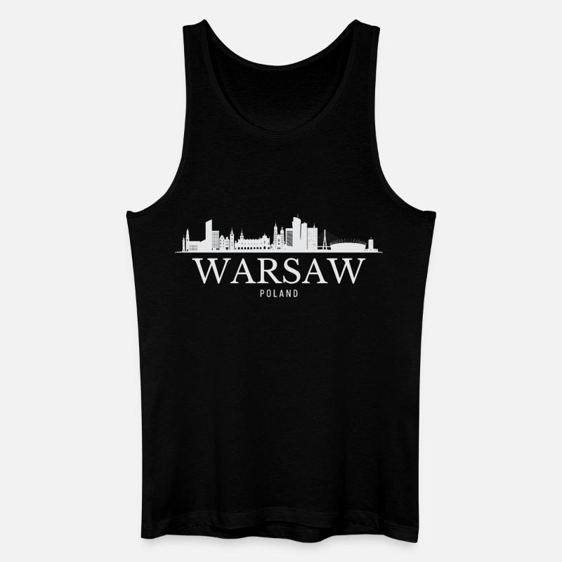 Horizon de Varsovie, Varsovie Pologne - Débardeur bio Homme - noir