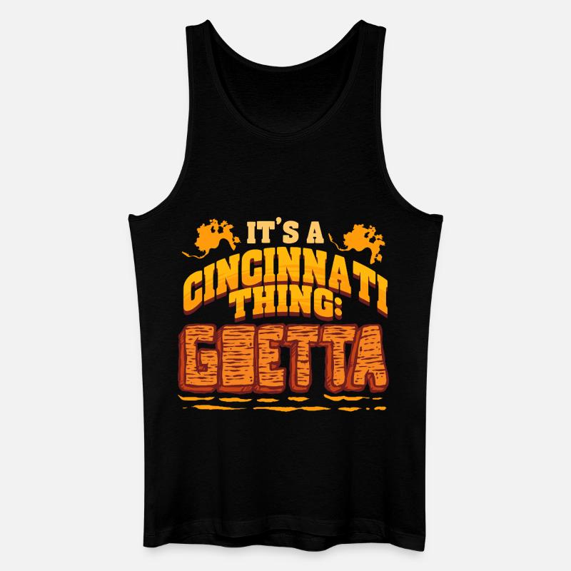 Goetta Wurst Cincinnati Thing - Männer Bio Tank Top - Schwarz