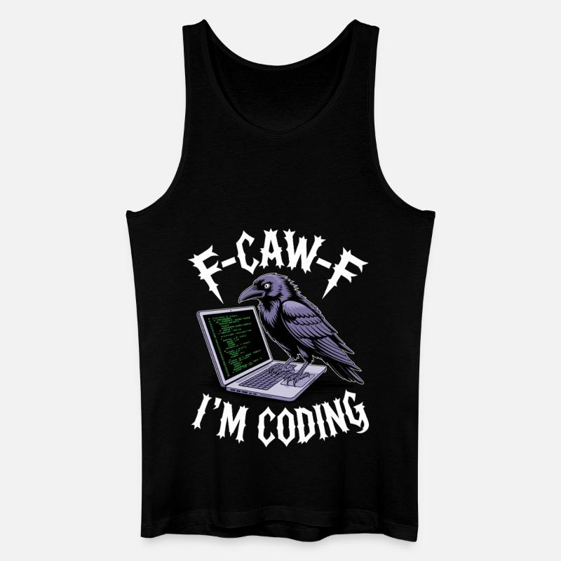 F-Caw-F I'm Coding - Men’s Organic Tank Top - black