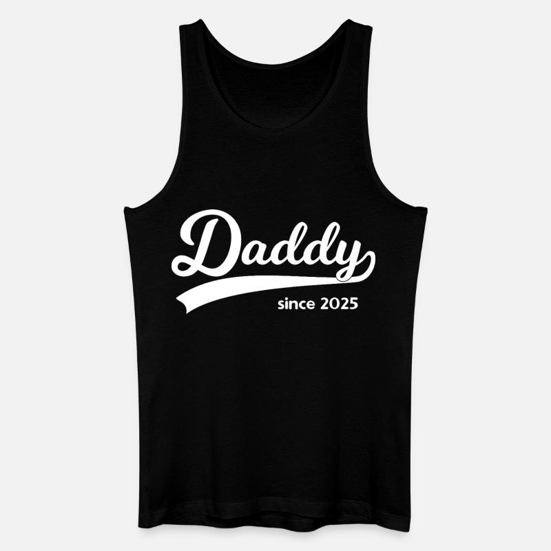 Daddy Since 2025 – Vintage Script - Men’s Organic Tank Top - black