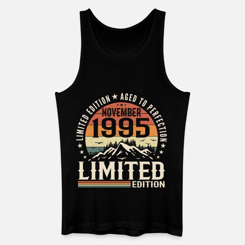 November 1995 Einzigartiges Retro-Jubiläum - Männer Bio Tank Top - Schwarz