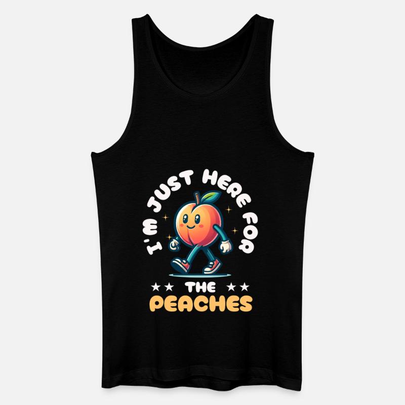 Pfirsich Sommerfrucht Pfirsiche Fruchtgenuss - Männer Bio Tank Top - Schwarz