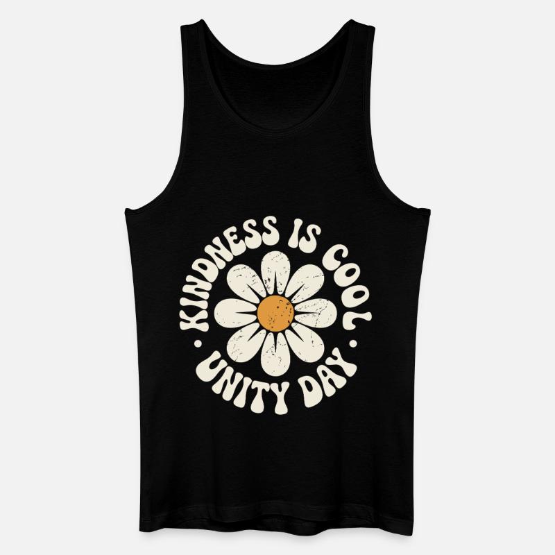 Freundlichkeit Ist Cool Retro Schöne Botschaft - Männer Bio Tank Top - Schwarz