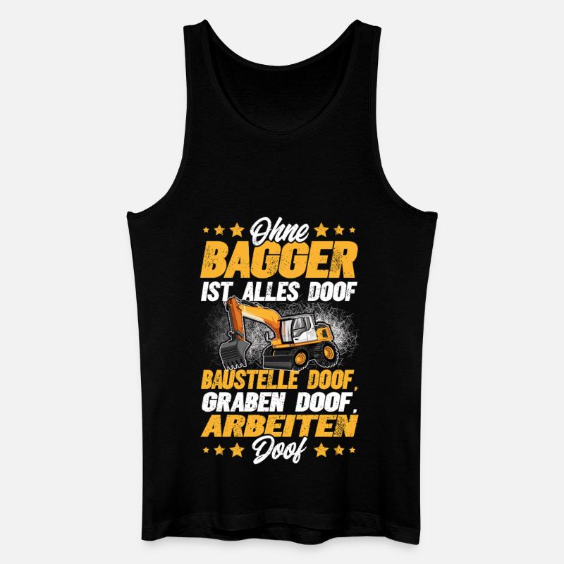 Bagger - Männer Bio Tank Top - Schwarz