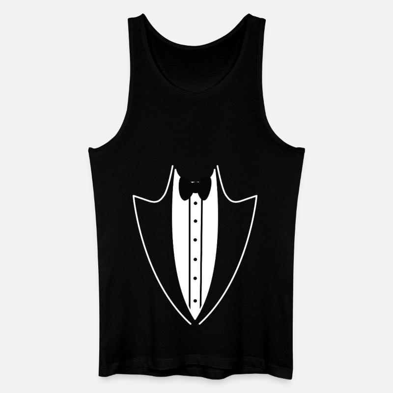 Anzug Smoking lustiger Frack - Männer Bio Tank Top - Schwarz