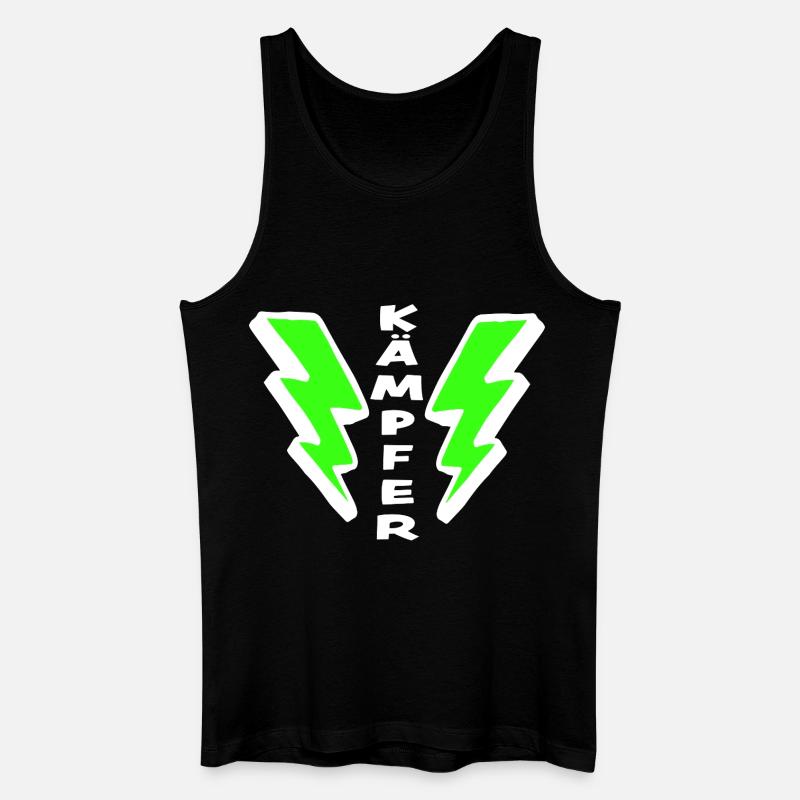 KÄMPFER - Männer Bio Tank Top - Schwarz