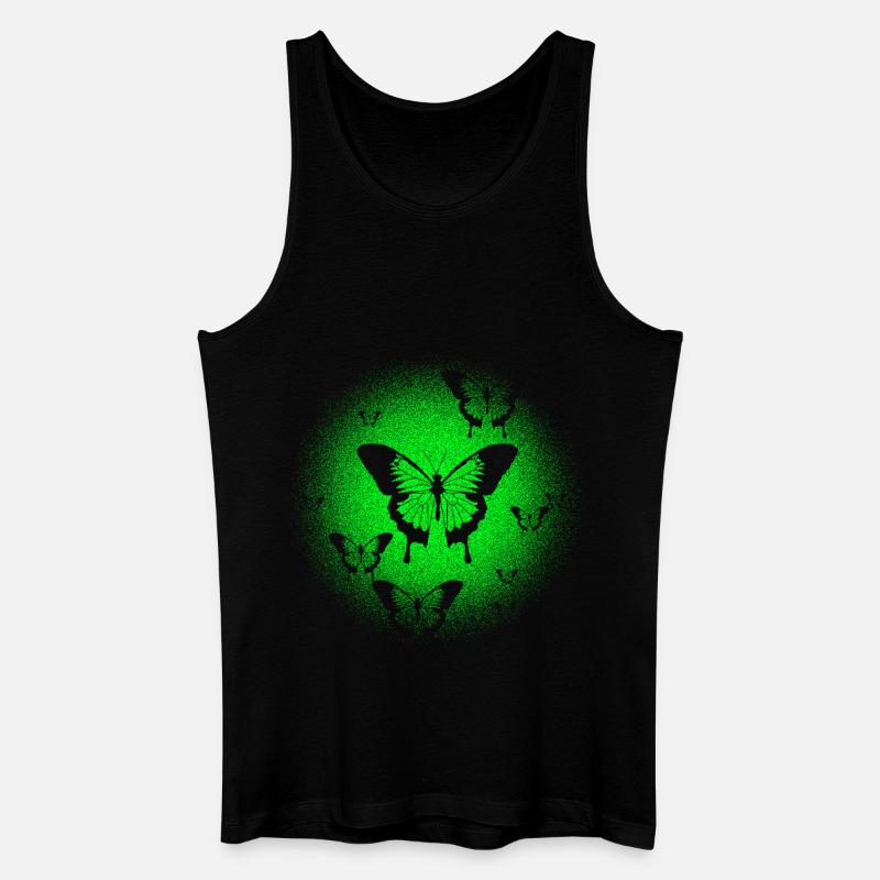 Schmetterling - Männer Bio Tank Top - Schwarz