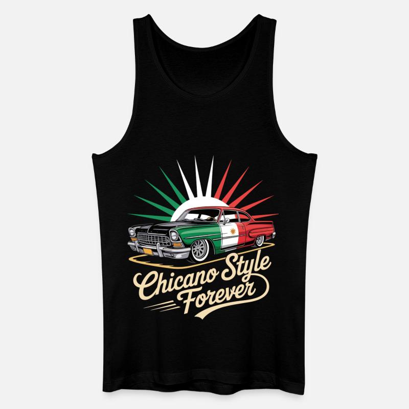 Chicano Forever Mexiko Pride - Männer Bio Tank Top - Schwarz