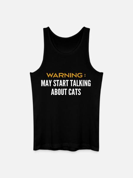 Be careful can talk about cats - Men’s Organic Tank Top - black