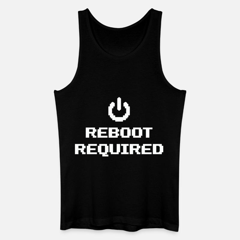 REBOOT REQUIRED Neustart Erforderlich - Männer Bio Tank Top - Schwarz