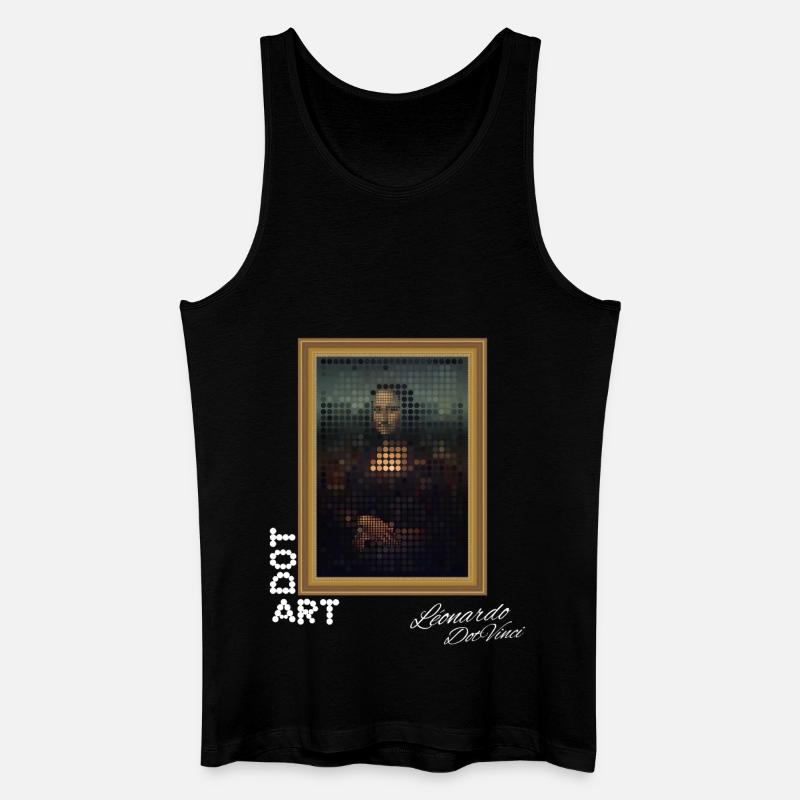 Mona Lisa Punkte - Männer Bio Tank Top - Schwarz