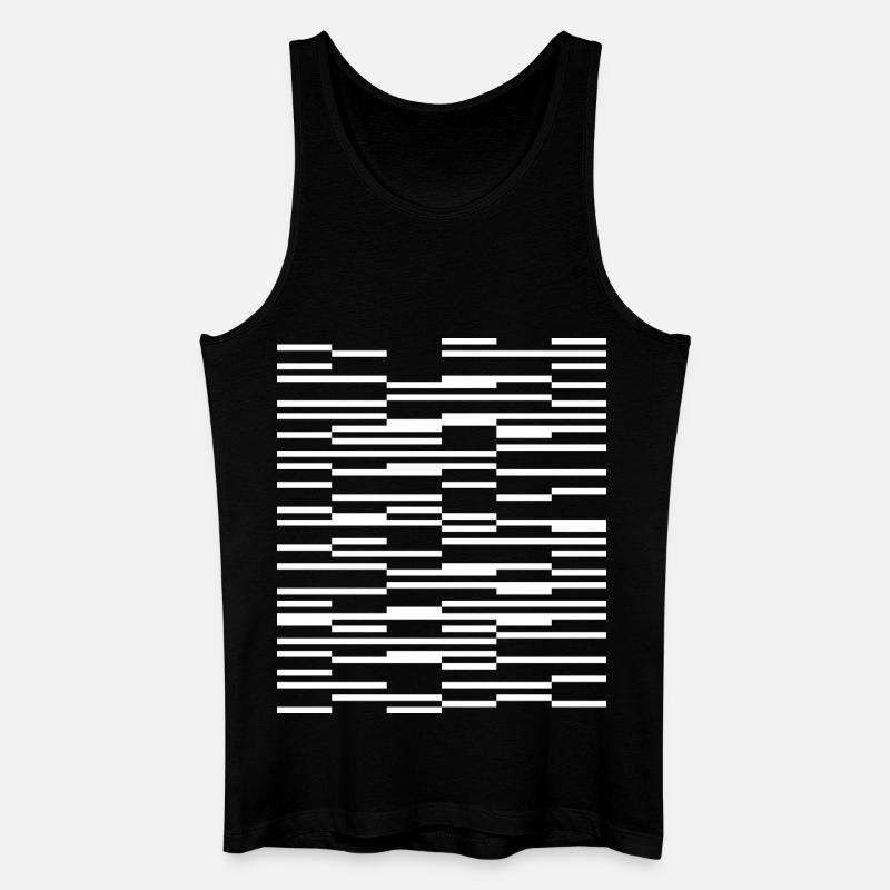 Conception de lignes géométriques abstraites - Débardeur bio Homme - noir