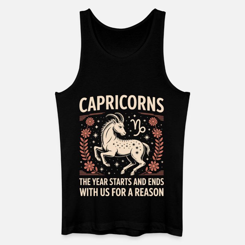 Steinbock Sternzeichen - Männer Bio Tank Top - Schwarz