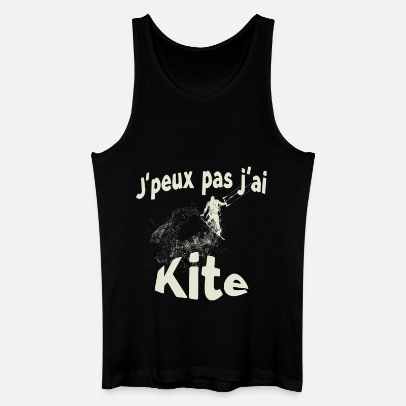 Ich kann nicht kiten - Männer Bio Tank Top - Schwarz